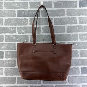 Patricia Nash Violetti Tote Vintage Distressed Leather Cognac